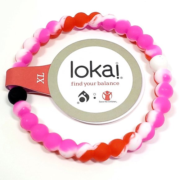 Lokai Bracelet Pink Red White S M L XL New - Picture 4 of 5